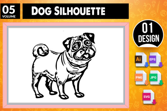 Dog Silhouette SVG Craft Design 05 Evaluation